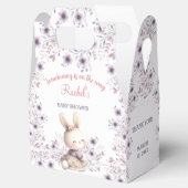 Bunny Lila White Floral Spring Girl Baby Dusche Geschenkschachtel (Geöffnet)