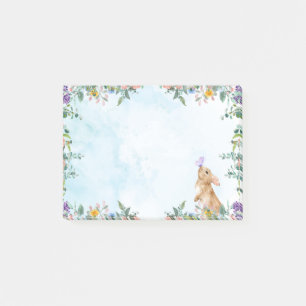Bunny & Lilac Butterfly Post-it Notes Klebezettel