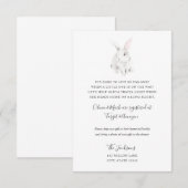 Bunny Long Fernbaby Dusche Begleitkarte (Vorne/Hinten)