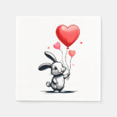 Bunny Love Ballons Serviette (Vorderseite)