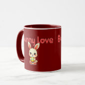 Bunny Love – Cute Easter Bunny Design - caneca Tasse (Vorderseite Links)