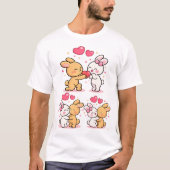 Bunny Love Series — Cute Romantic Rabbit T-Shirt (Vorderseite)
