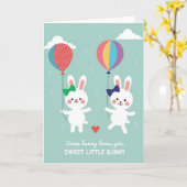 Bunny Love Sweetheart Card Karte (Gelbe Blume)