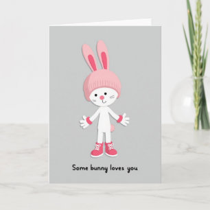 Bunny Loves You Schnittmusterkarte Karte