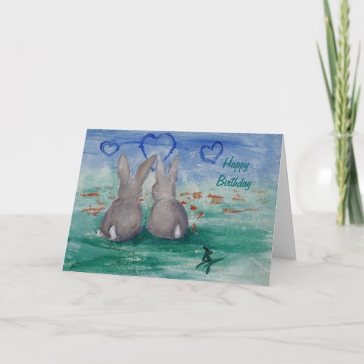 Bunny Lovin acea Birthday Card Karte (Vorderseite)