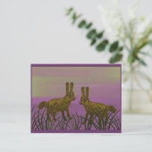 Bunny Luv Sunset Postkarte (Stehend Vorderseite)