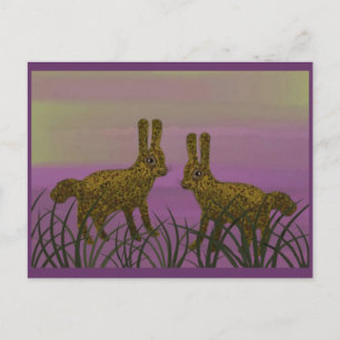 Bunny Luv Sunset Postkarte