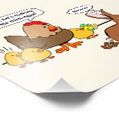 Bunny macht Schokolade kackend lustigen Cartoon Fotodruck (Ecke)