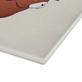 Bunny macht Schokolade kackend lustigen Cartoon Schneidebrett (Ecke)