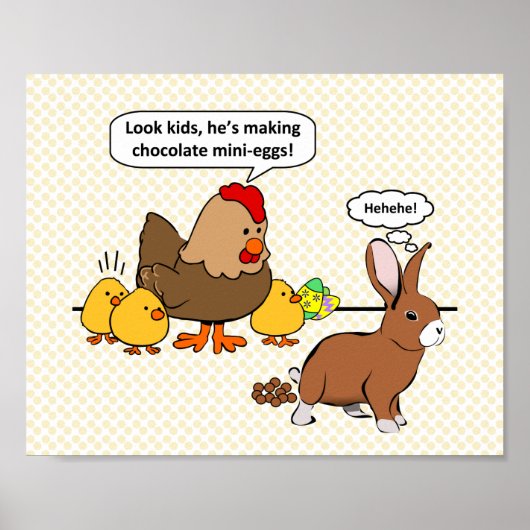 Bunny macht Schokolade lustig gekackt Poster (Vorne)