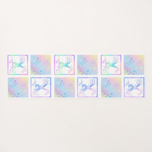 Bunny Magic Square Design Yoga Mat Yogamatte (Rückseite (Horizontal))