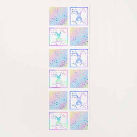 Bunny Magic Square Design Yoga Mat Yogamatte (Rückseite)
