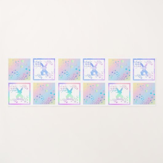 Bunny Magic Square Design Yoga Mat Yogamatte (Vorderseite (Horizontal))