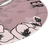 Bunny Magnolia Blume Ostern Schneidebrett (Ecke)