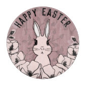 Bunny Magnolia Blume Ostern Schneidebrett (Vorderseite)