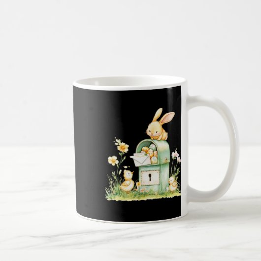 Bunny Mailbox Delivering With Eggs  Kaffeetasse (Rechts)