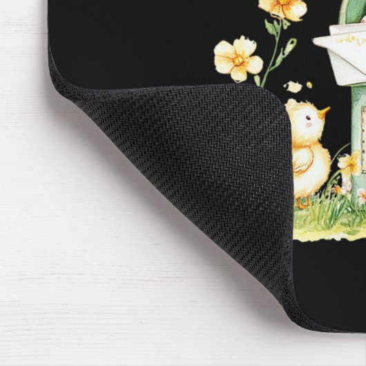 Bunny Mailbox mit Eiern Mousepad (Ecke)