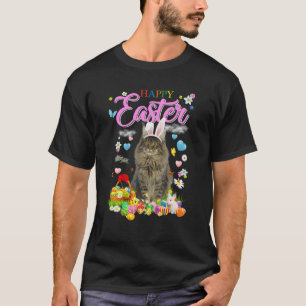 Bunny Maine Coon Cat Happy Ostereier T-Shirt