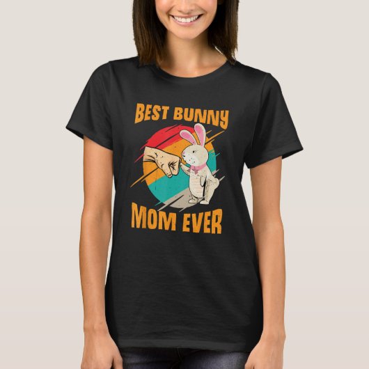 Bunny mama best bunny mum hoppy bunny T-Shirt (Vorderseite)
