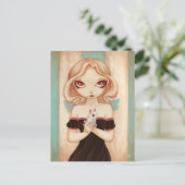 Bunny - Märchenalbino - Sonnige Postkarte (Stehend Vorderseite)