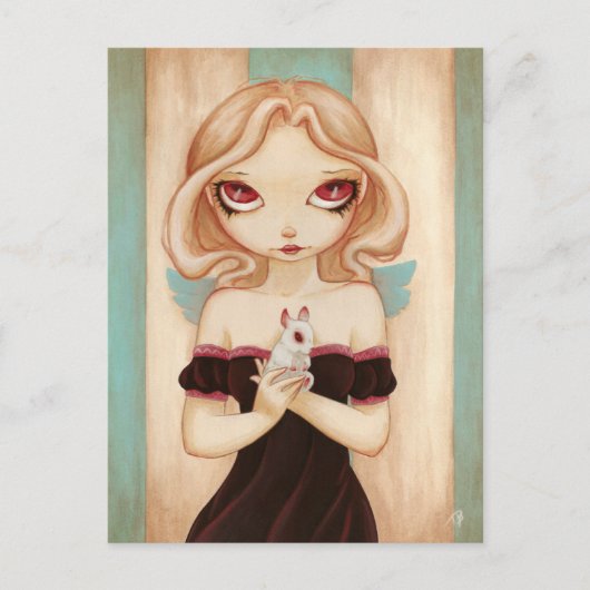 Bunny - Märchenalbino - Sonnige Postkarte (Vorderseite)