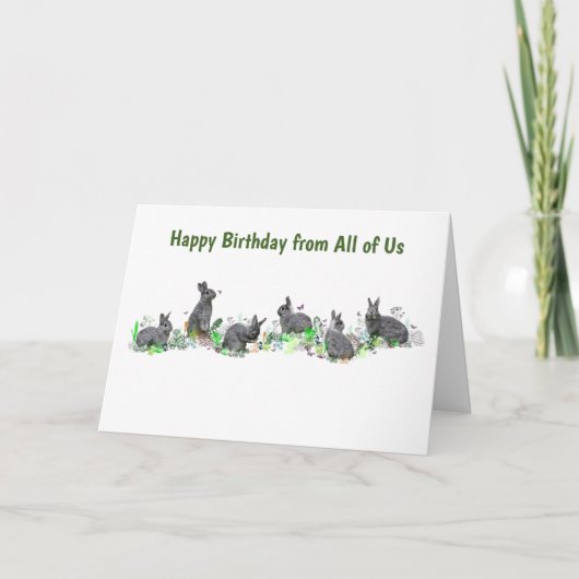 Bunny Meadow Card (Geburtstag) Karte (Vorderseite)