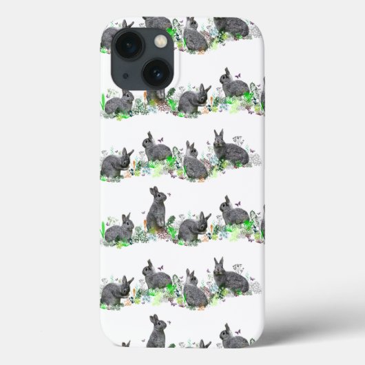 Bunny Meadow iPad Case (Farbe auswählen) (Rückseite)
