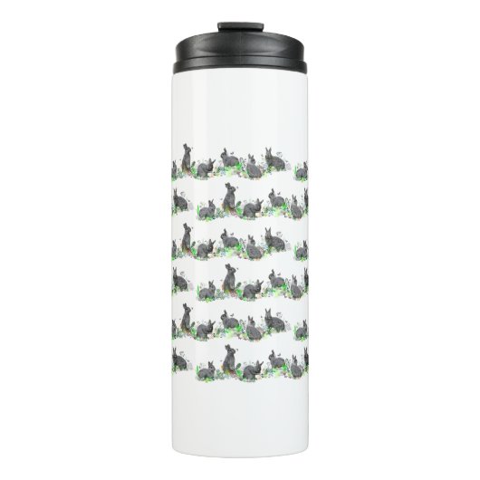 Bunny Meadow Thermal Tumbler (Farbe auswählen) Thermosbecher (Vorderseite)