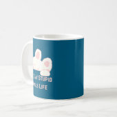Bunny Meme I Hate My Stud Chungus Life  Kaffeetasse (Vorderseite Links)
