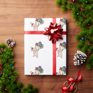 Bunny Merry Christmas Winter Animals Rabbit Geschenkpapier