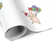 Bunny Merry Christmas Winter Animals Rabbit Geschenkpapier (Rolleneckpunkt)