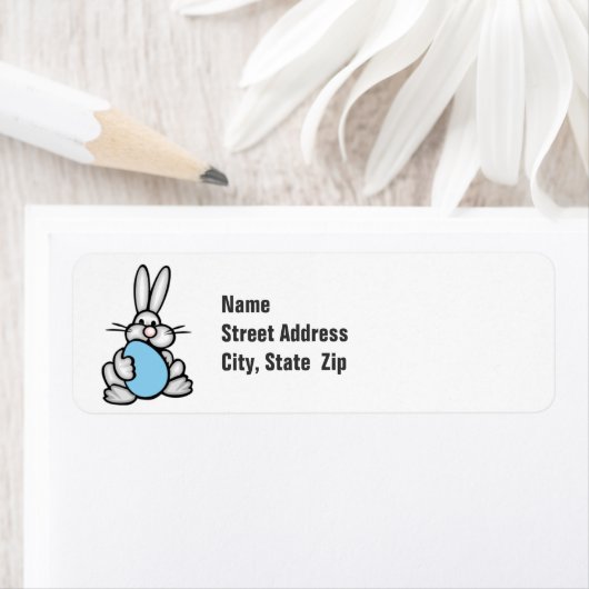 Bunny mit Baby Blue Egg (Insitu)