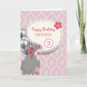 Bunny mit Balloons Karte (Vorderseite)