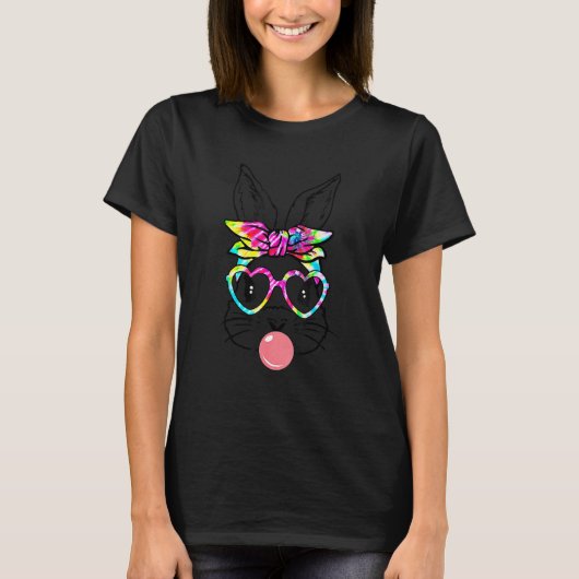 Bunny mit Bandana Herzbrille Bubblegum Oaster T-Shirt (Vorderseite)