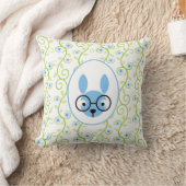 Bunny mit Brille Frühlingsfloral Kissen (Decke)