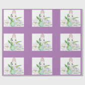 Bunny mit Eiern und Lilien Wrapping Paper Geschenkpapier (Flach)
