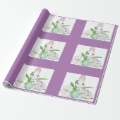 Bunny mit Eiern und Lilien Wrapping Paper Geschenkpapier (Ungerollt)