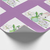 Bunny mit Eiern und Lilien Wrapping Paper Geschenkpapier (Ecke)