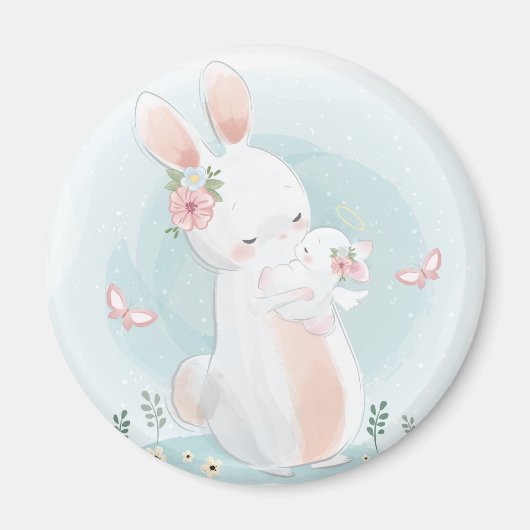 Bunny mit einem Baby Magnet (Vorne)