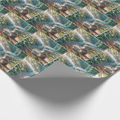 Bunny mit einem Korb von weißen Milchsorten Geschenkpapier (Ecke)