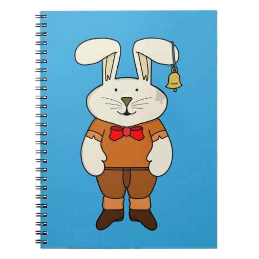 Bunny mit einer Glocke im Ohr Notizblock (Vorderseite)