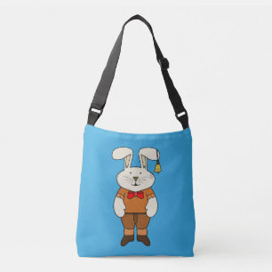 Bunny mit einer Glocke im Ohr Tragetaschen Mit Langen Trägern