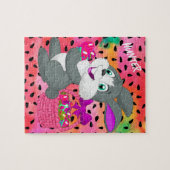 BUNNY MIT FARBEIERN IN BASKET JIGSAW PUZZLE (Horizontal)