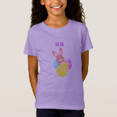 BUNNY MIT FARBIGEN EIERN KUNSTSTOM LILA T - Shirt (Vorderseite)