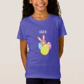 BUNNY MIT FARBIGEN EIERN KUSTOM SCHWARZER T - Shir T-Shirt (Vorderseite)