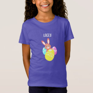 BUNNY MIT FARBIGEN EIERN KUSTOM SCHWARZER T - Shir T-Shirt