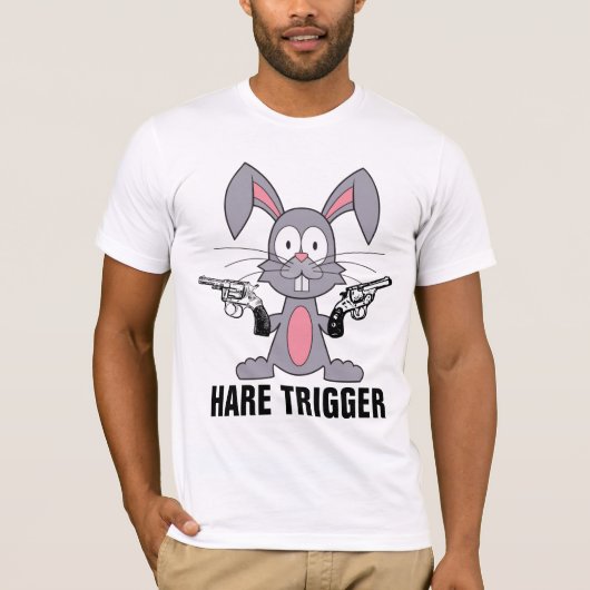 BUNNY MIT GUNS, HARE TRIGGER T - SHIRT (Vorderseite)