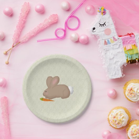 Bunny mit Karottenpapier-Tellern Pappteller (Party)