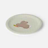 Bunny mit Karottenpapier-Tellern Pappteller (Schrägansicht)