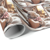 Bunny mit meiner Liebe Sie Schokolade Herz Geschenkpapier (Rolleneckpunkt)